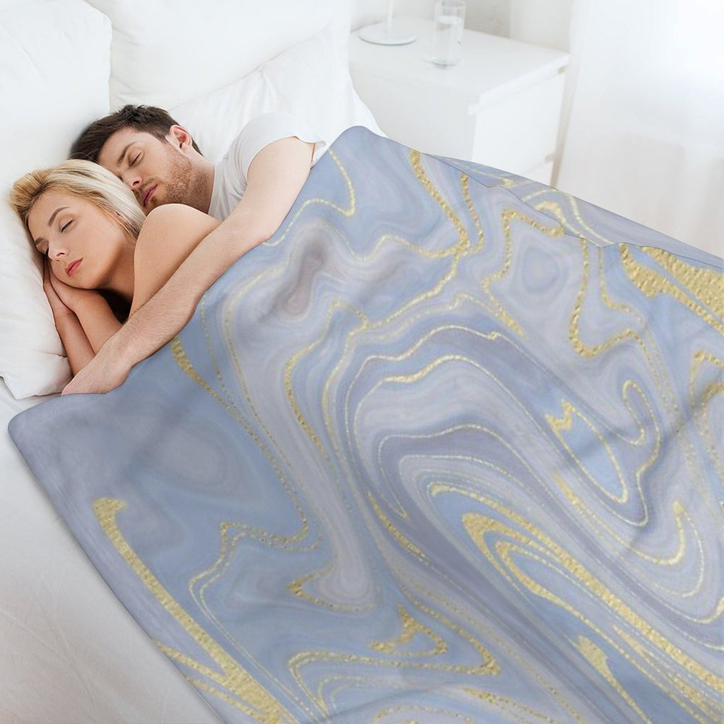 Blue Marble Swirls Versatility Throw Blanket