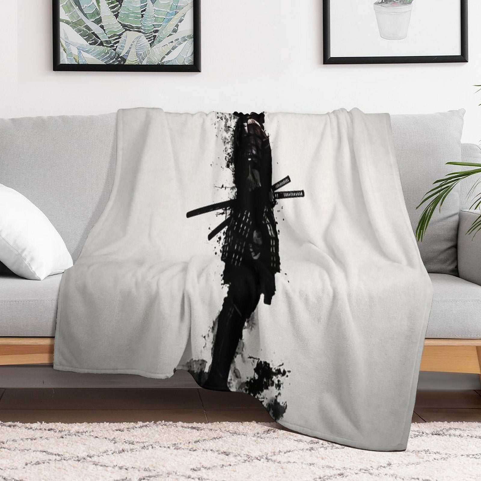 Armored Samurai Durable Throw Blanket