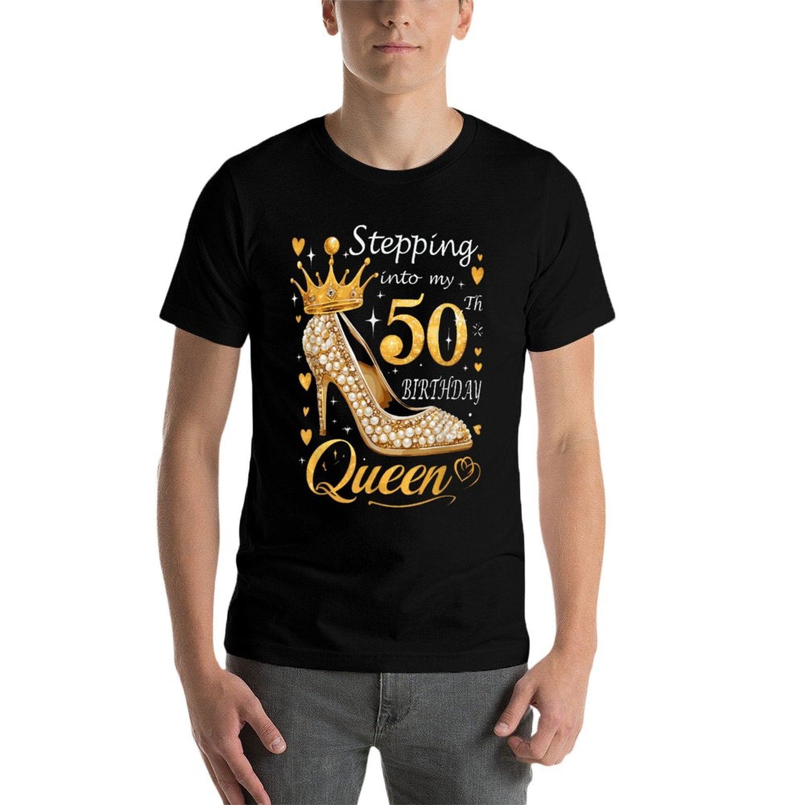 50 Year Old High Heels Stepping Into My 50th Birthday  Relaxed-fit T-Shirt