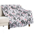Dragon Fire Greys & Blacks Sustainable Throw Blanket