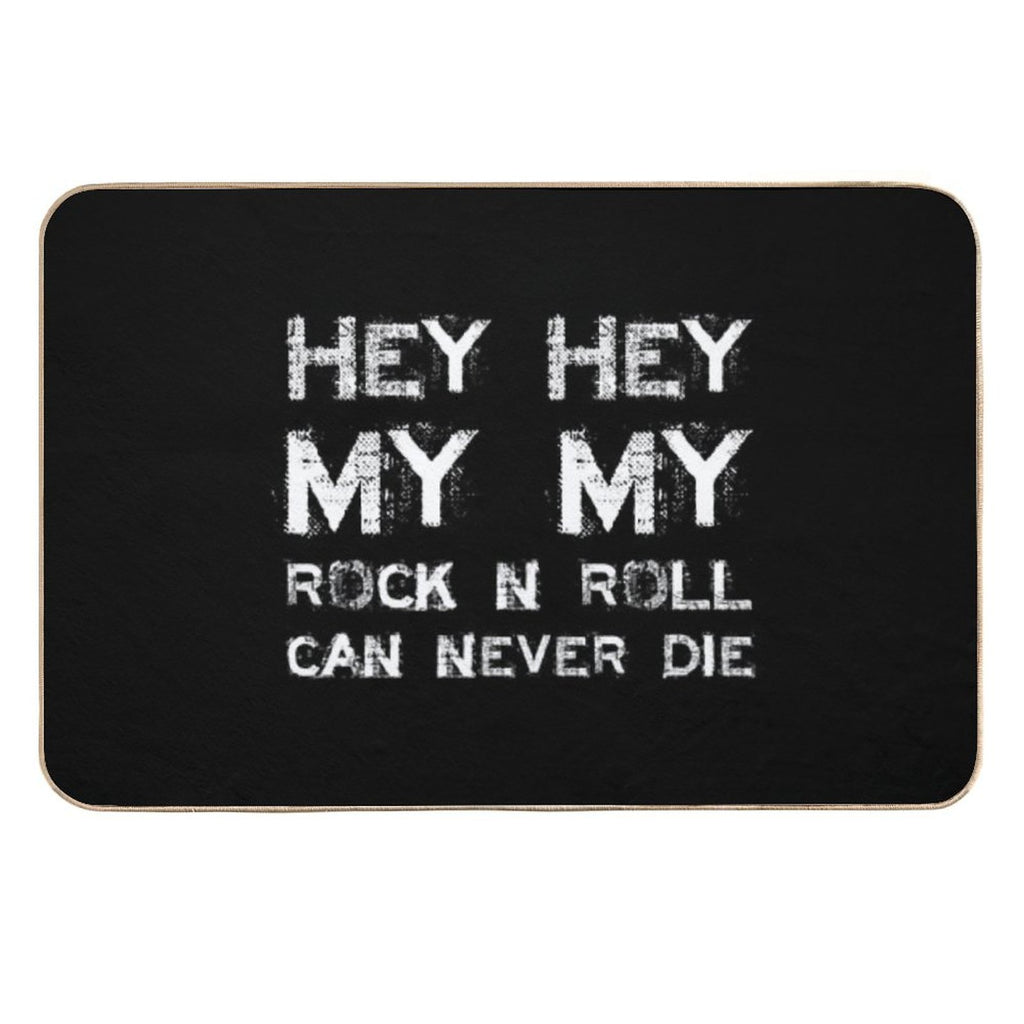 HEY HEY MY MY  Slip-Resistant Bath Mat