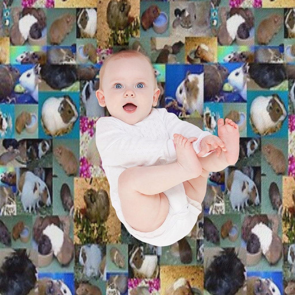 Happy Guinea Pigs Photo Collage Travel-friendly Throw Blanket