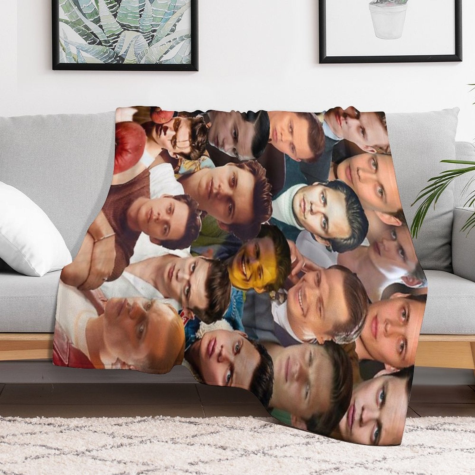 Bill Skarsgård Photo Collage Durable Throw Blanket