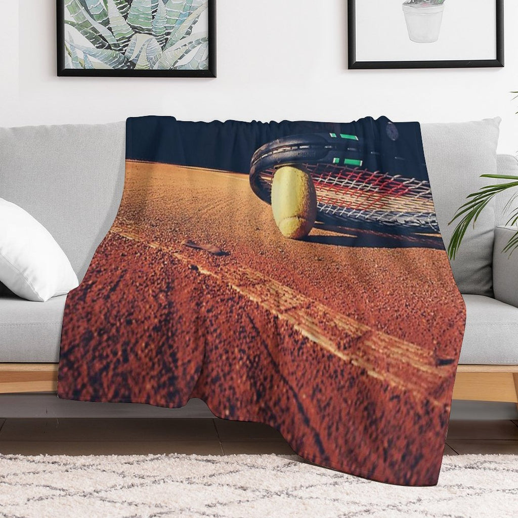 Tennis Ball Durable Throw Blanket