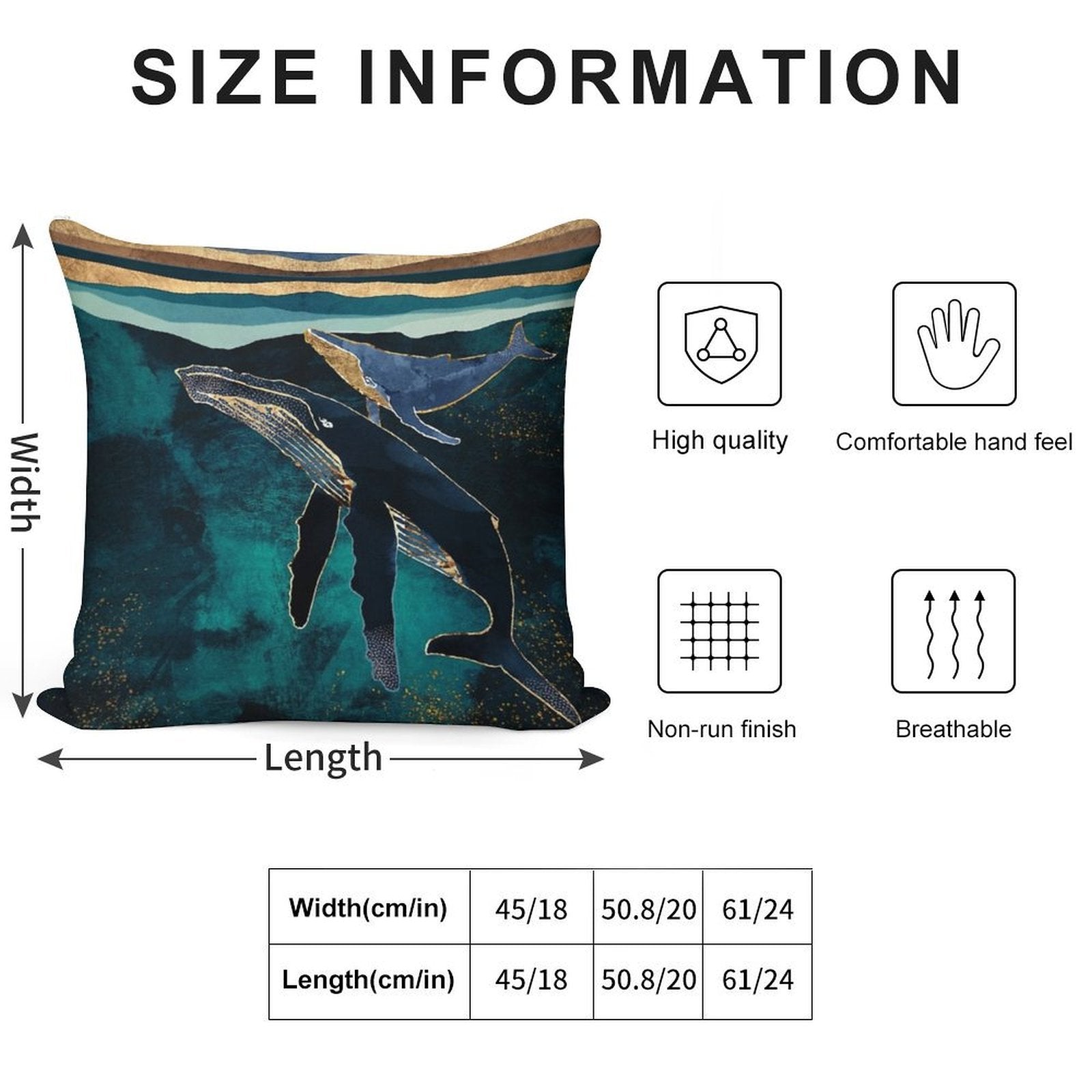 Moonlit Whales Soft Bedroom Essential Throw Pillow