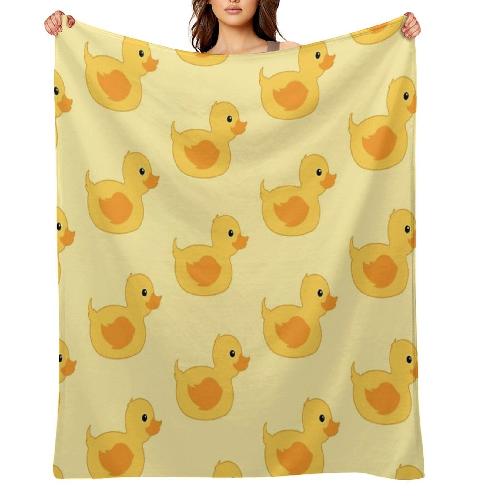 Rubber Duck Wrinkle-free Throw Blanket