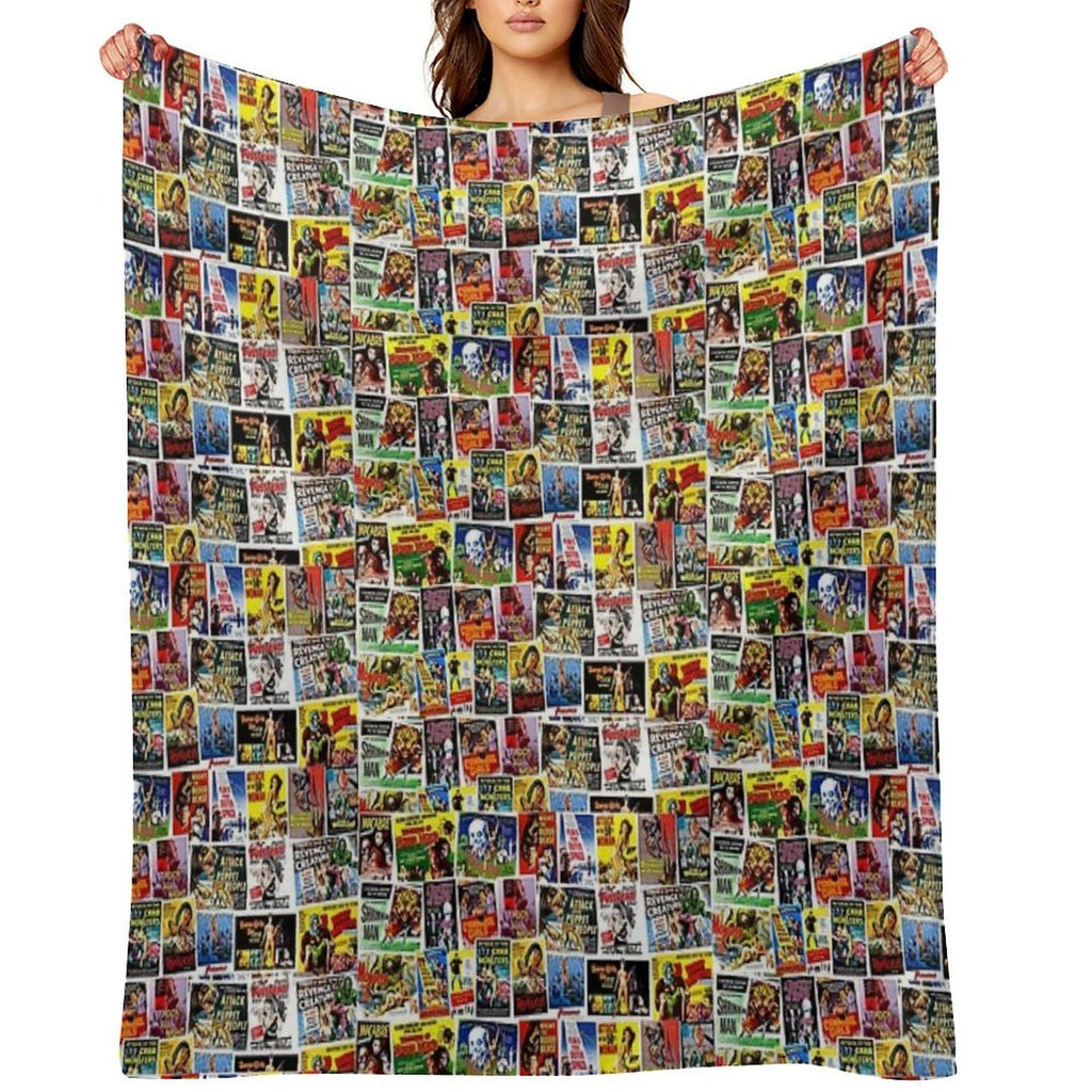 Horror Movies Wrinkle-free Throw Blanket