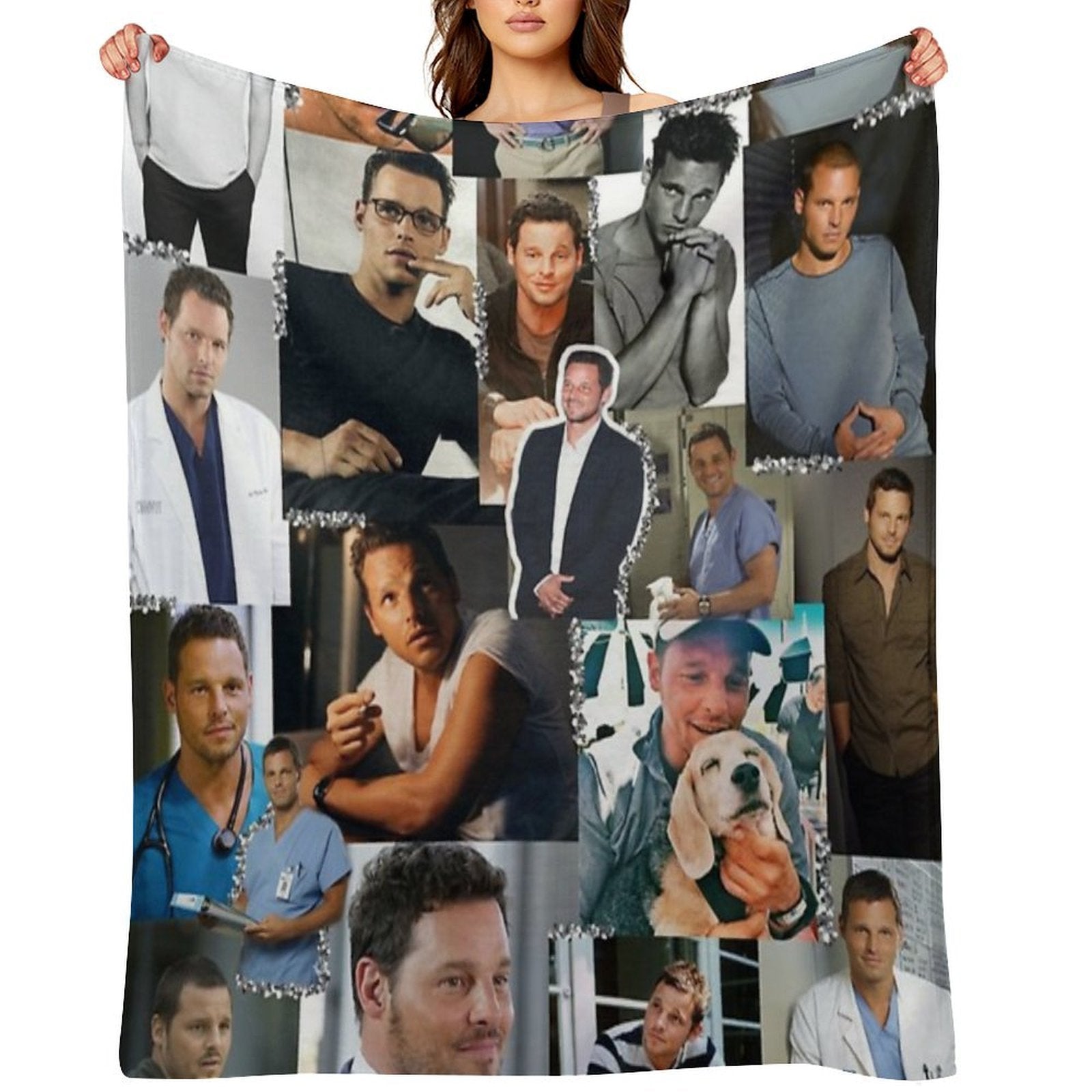 Alex Karev Collage Velvety-soft Throw Blanket