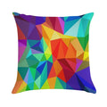 Bright Colorful Geometric Rainbow Design Soft Bedroom Essential Throw Pillow