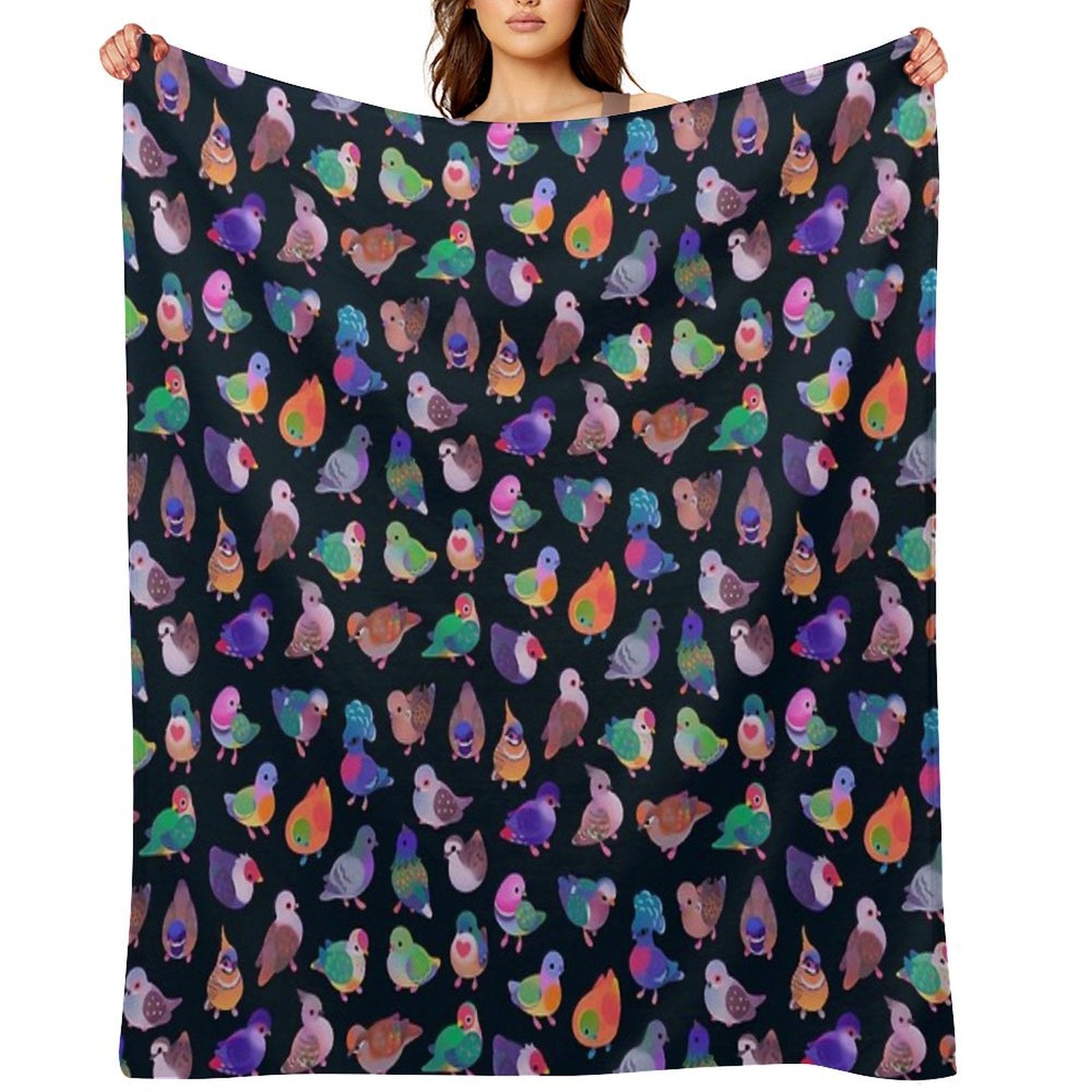 Wild Pigeon Easy Care Throw Blanket