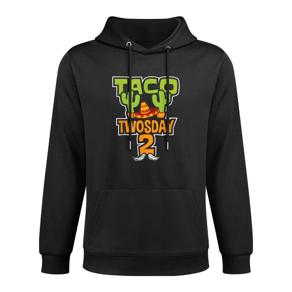 Taco Twosday 2 Two Year Old Boy Girl Birthday Gift Shape Retention Hoodie