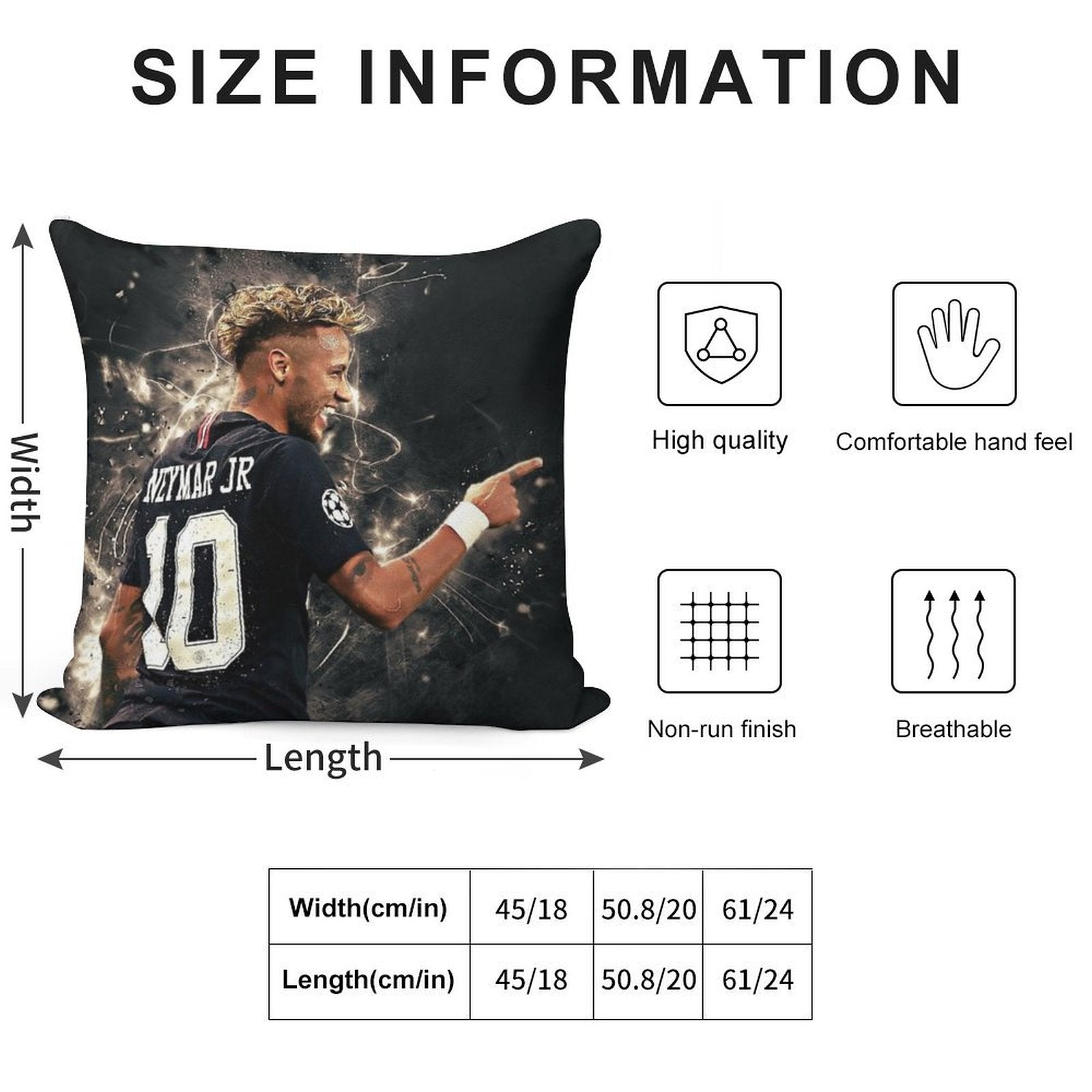 Neymar  #111 Soft Bedroom Essential Throw Pillow