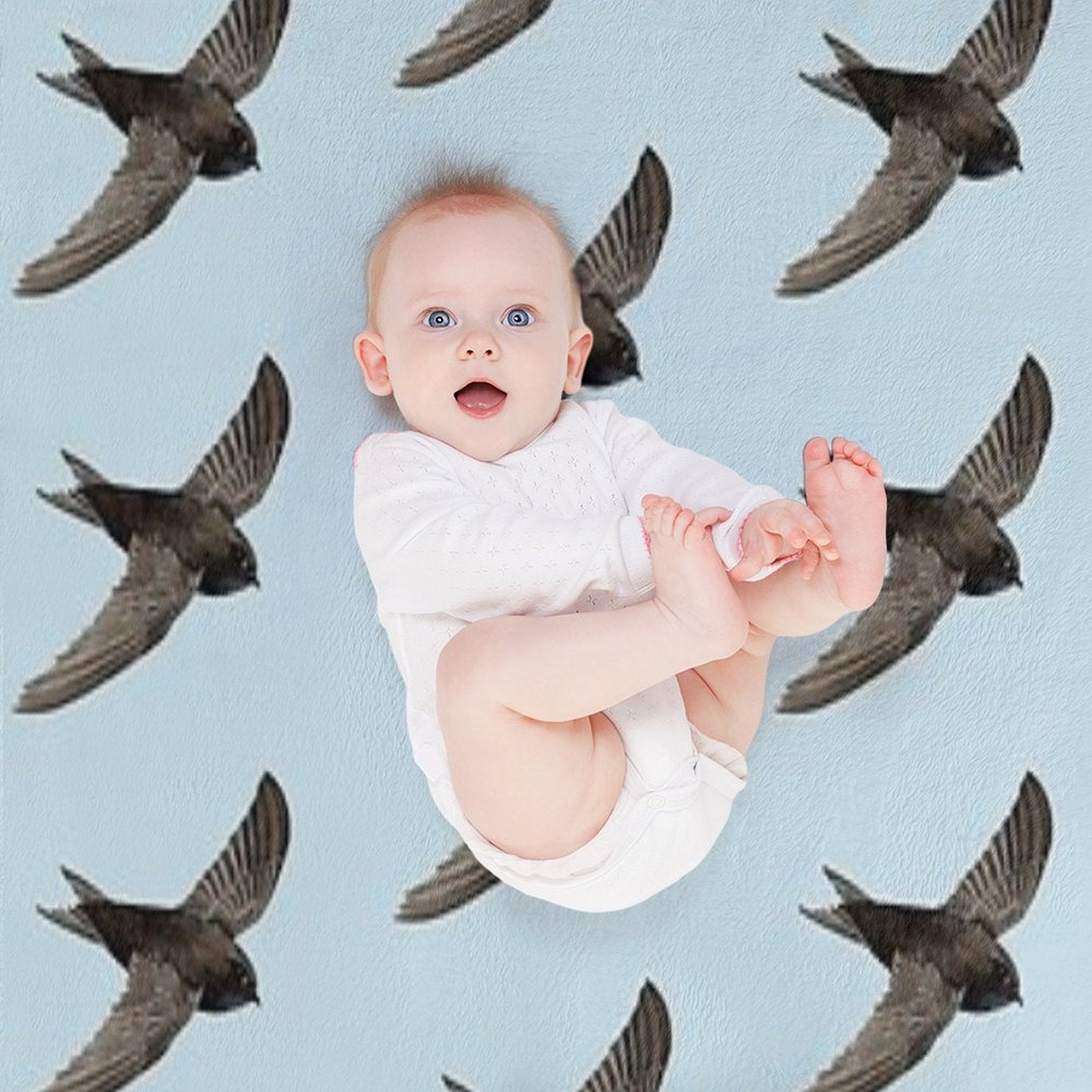 COMMON SWIFT-Apus Apus Anti-pilling Throw Blanket