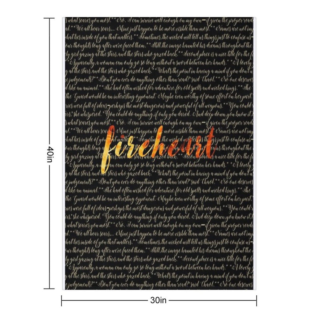 Fireheart Quoted Design Gift-ready Throw Blanket