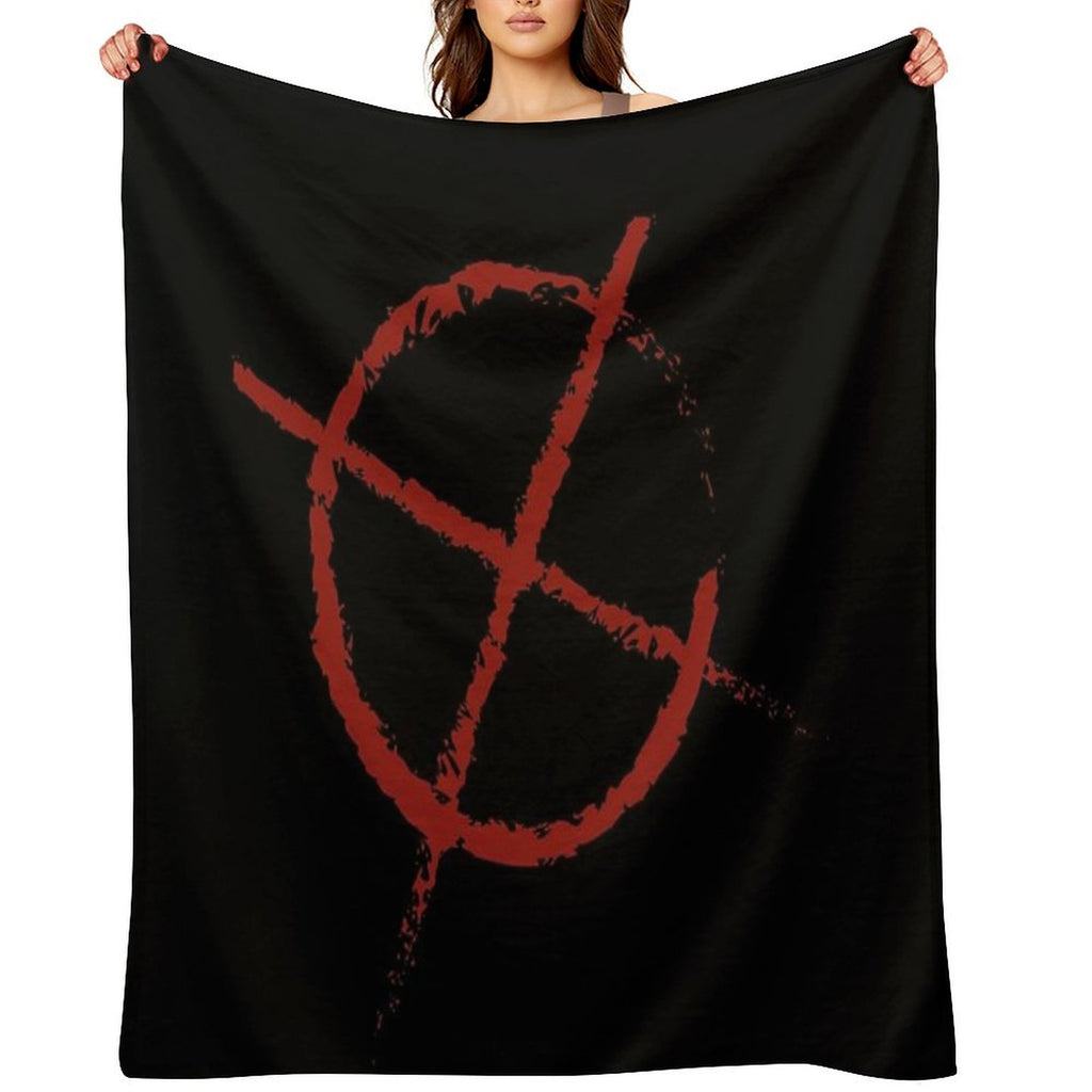 Slenderman Symbol Plush Throw Blanket