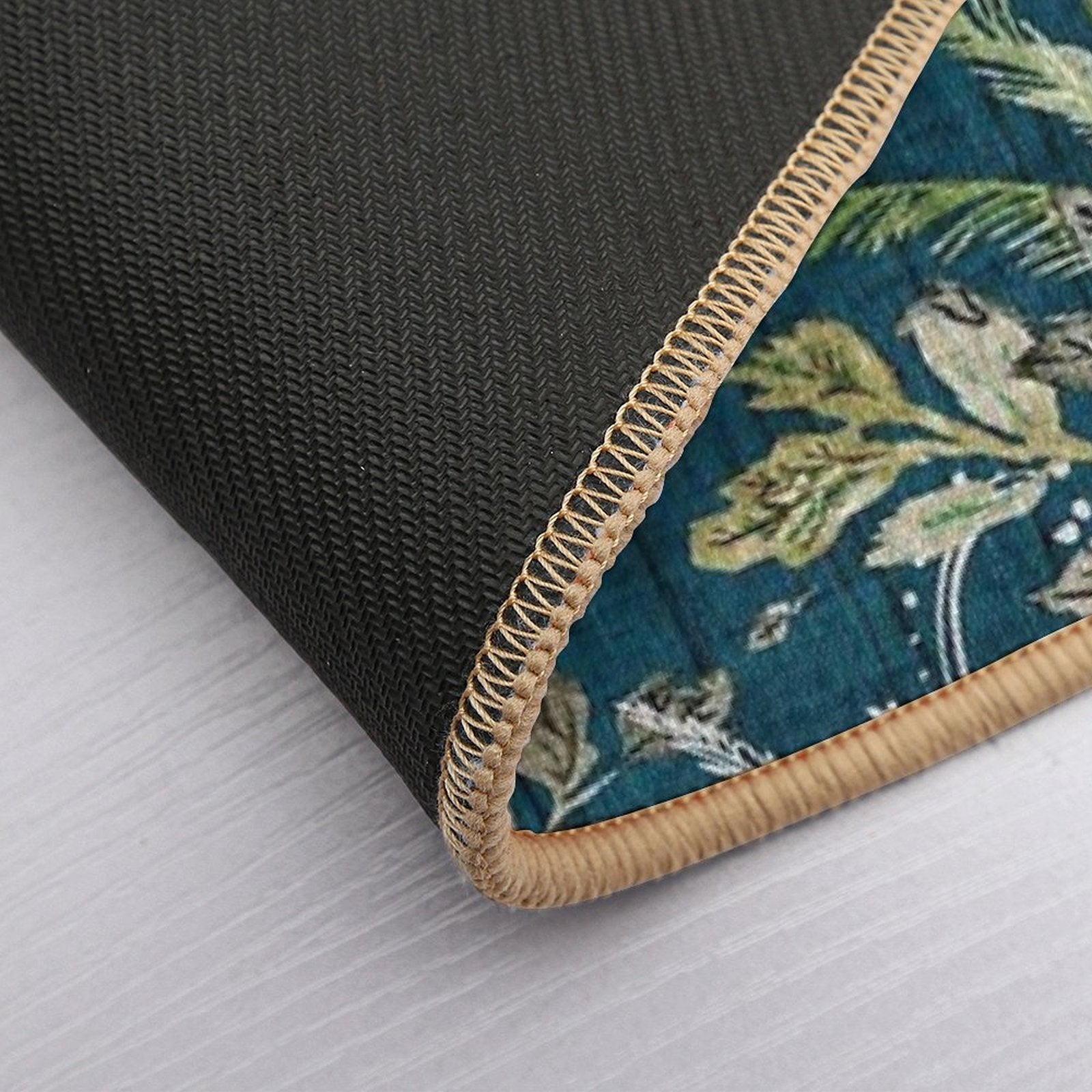 Peacock Chinoiserie (teal)  Odorless Bath Mat
