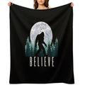 Bigfoot Believe  Sasquatch All-season Throw Blanket