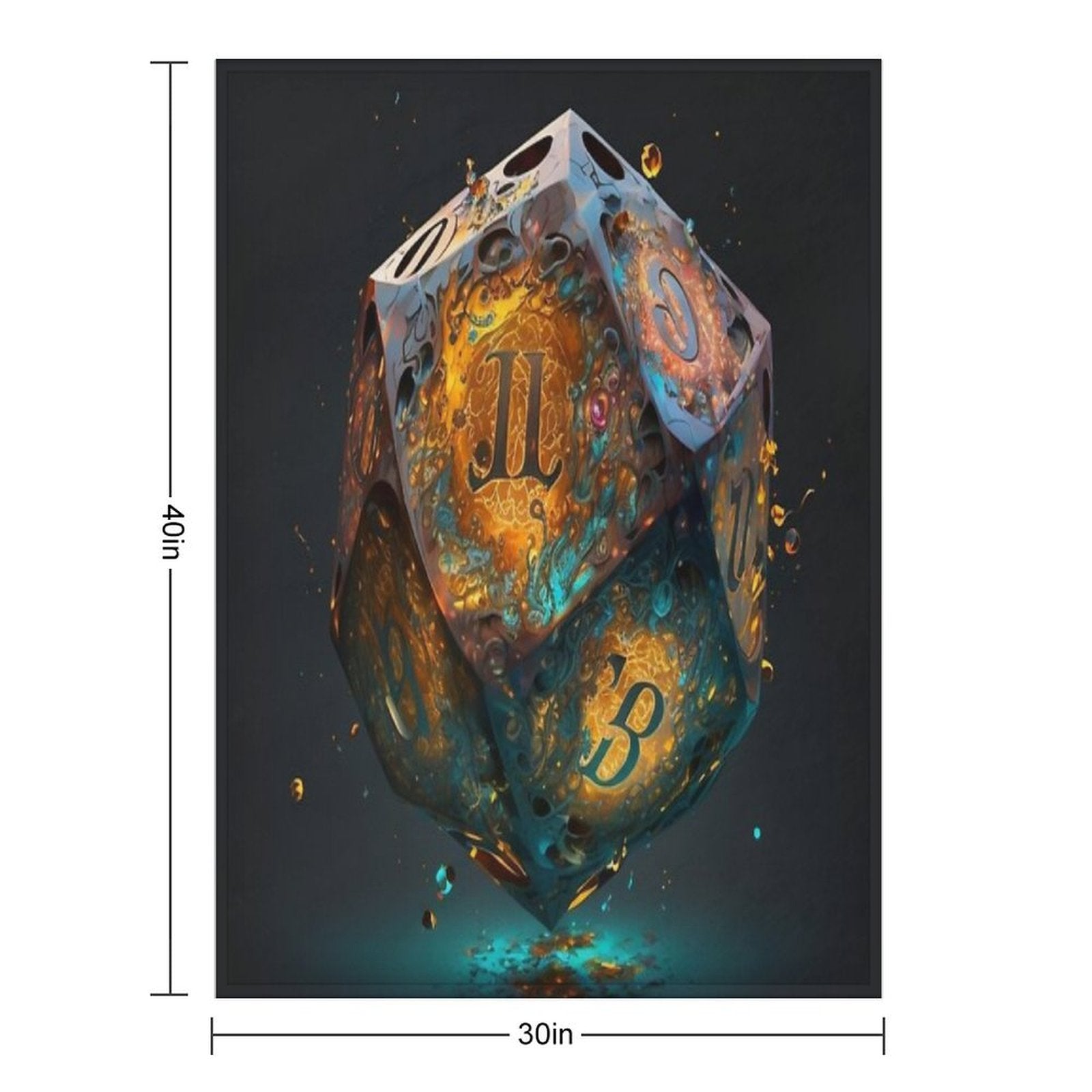 Dungeons And Dragons D20 Shrink-resistant Throw Blanket