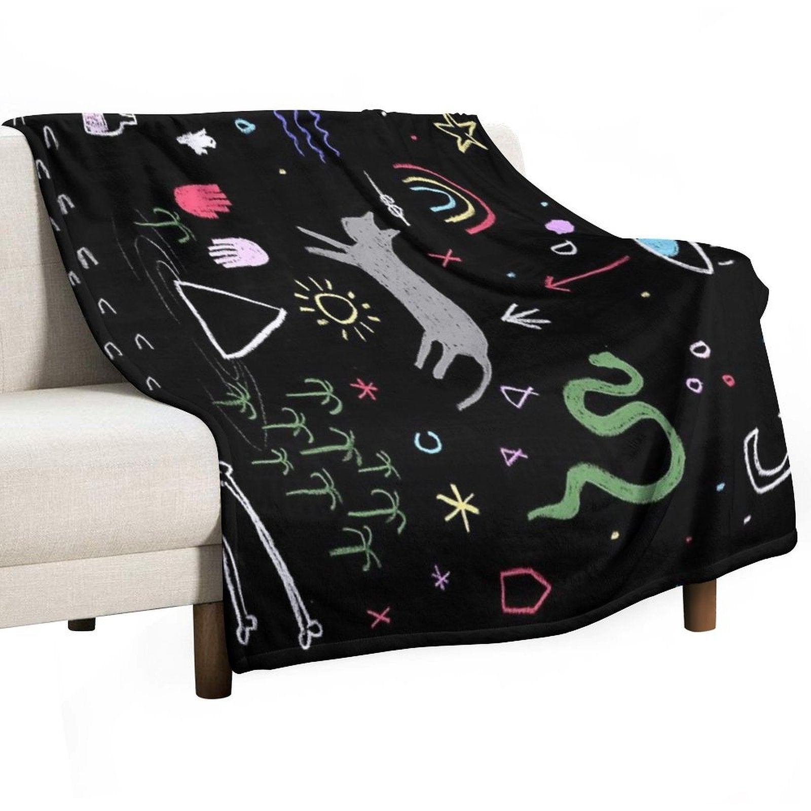 Chalk Board Dream Scape All-season Throw Blanket