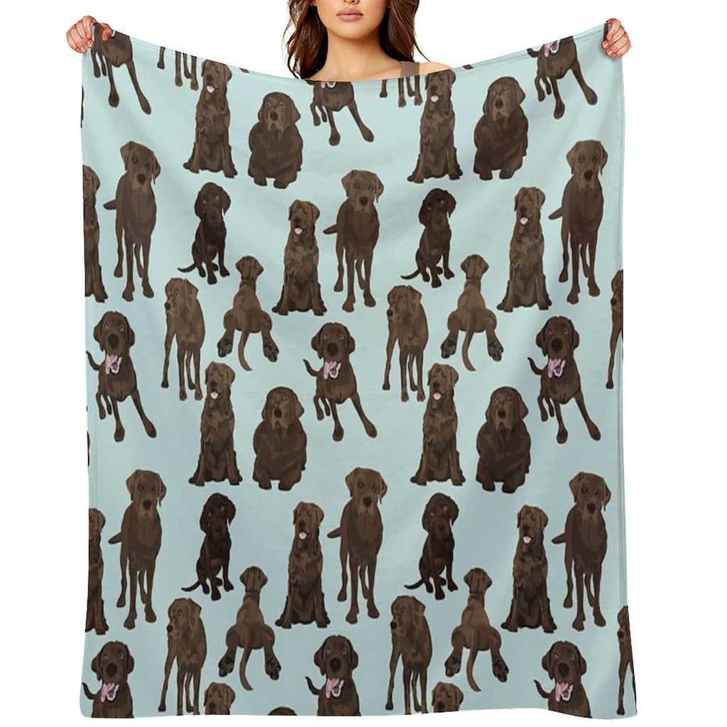 Chocolate Lab Quick-dry Throw Blanket