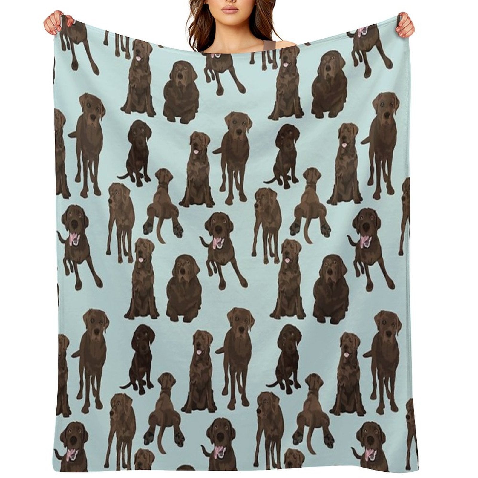 Chocolate Lab Quick-dry Throw Blanket