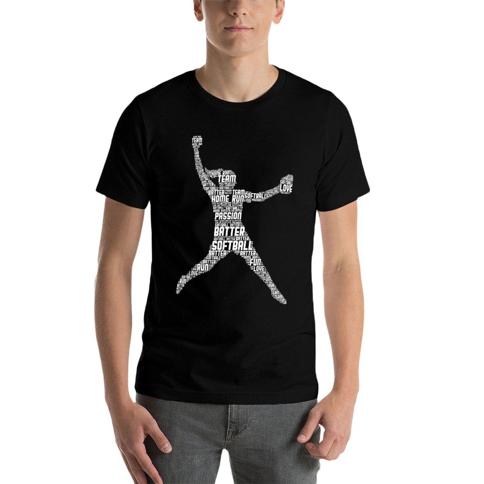 Softball Girls Women Kids  Fade-proof Color T-Shirt