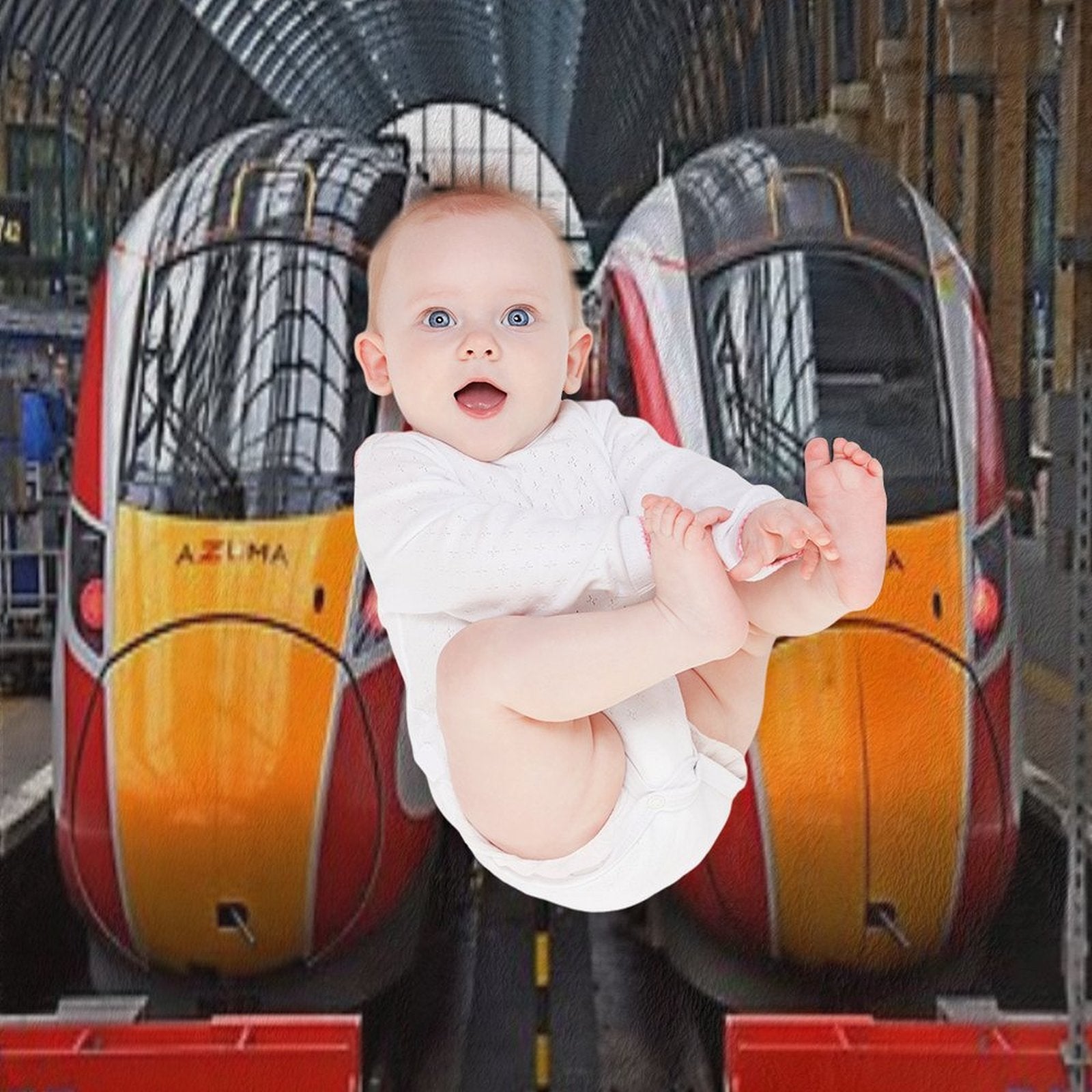 LNER Azuma Trains at Kings Cross Compact Throw Blanket
