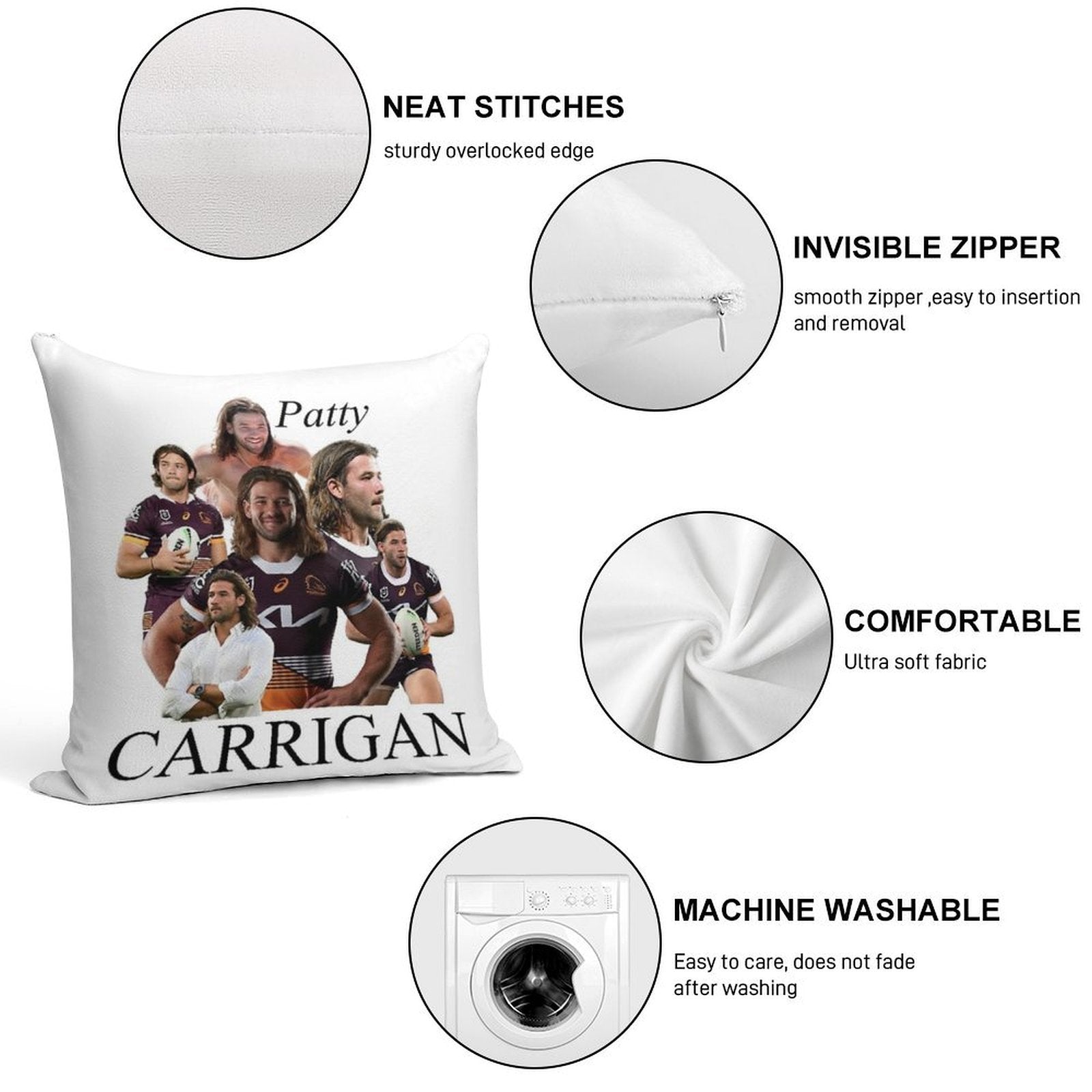 Patty CARRIGAN Collage Soft Gift Ready Throw Pillow