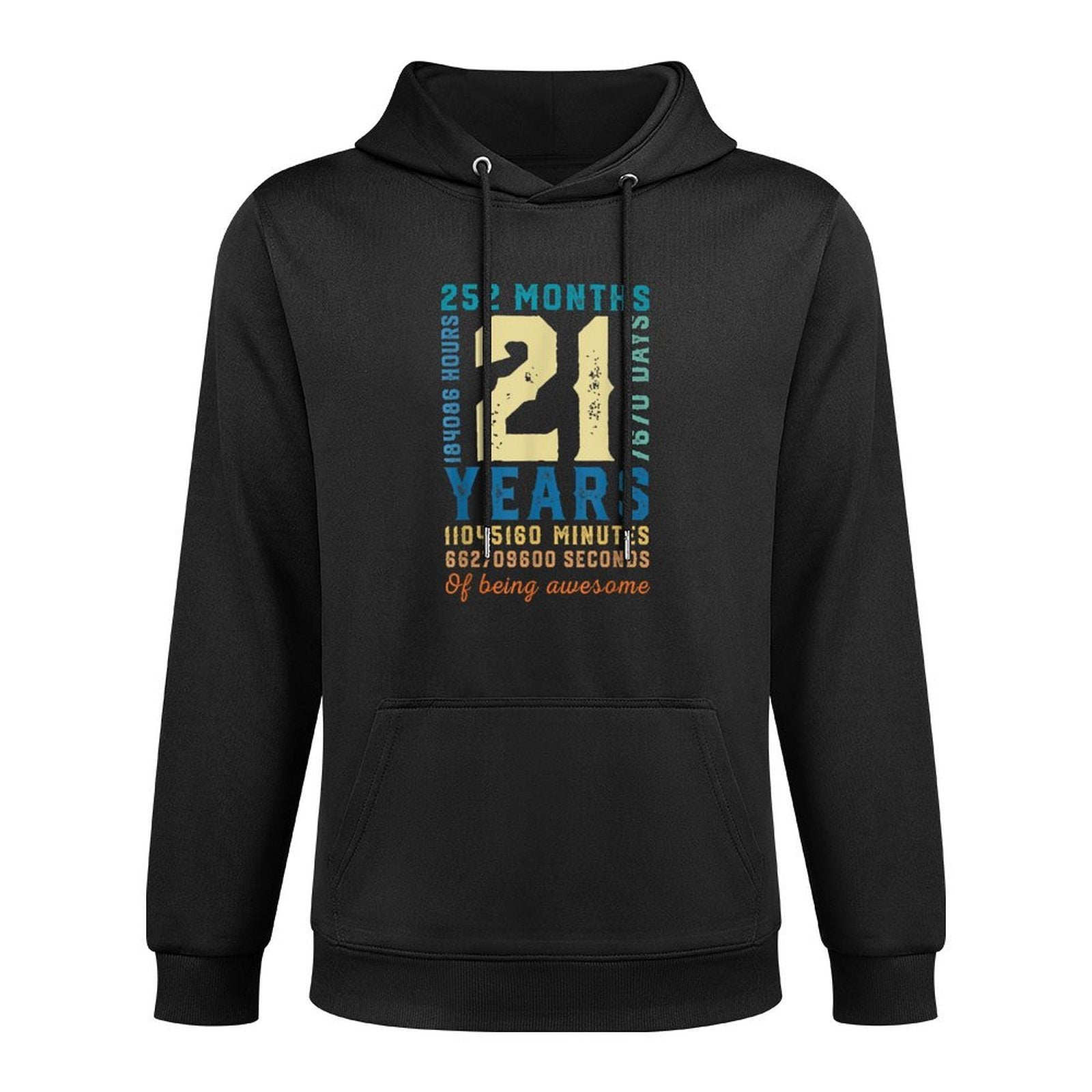 21 Years Of Being Awesome Vintage 21 Years Old 21st Birthday Moisture-Wicking Hoodie