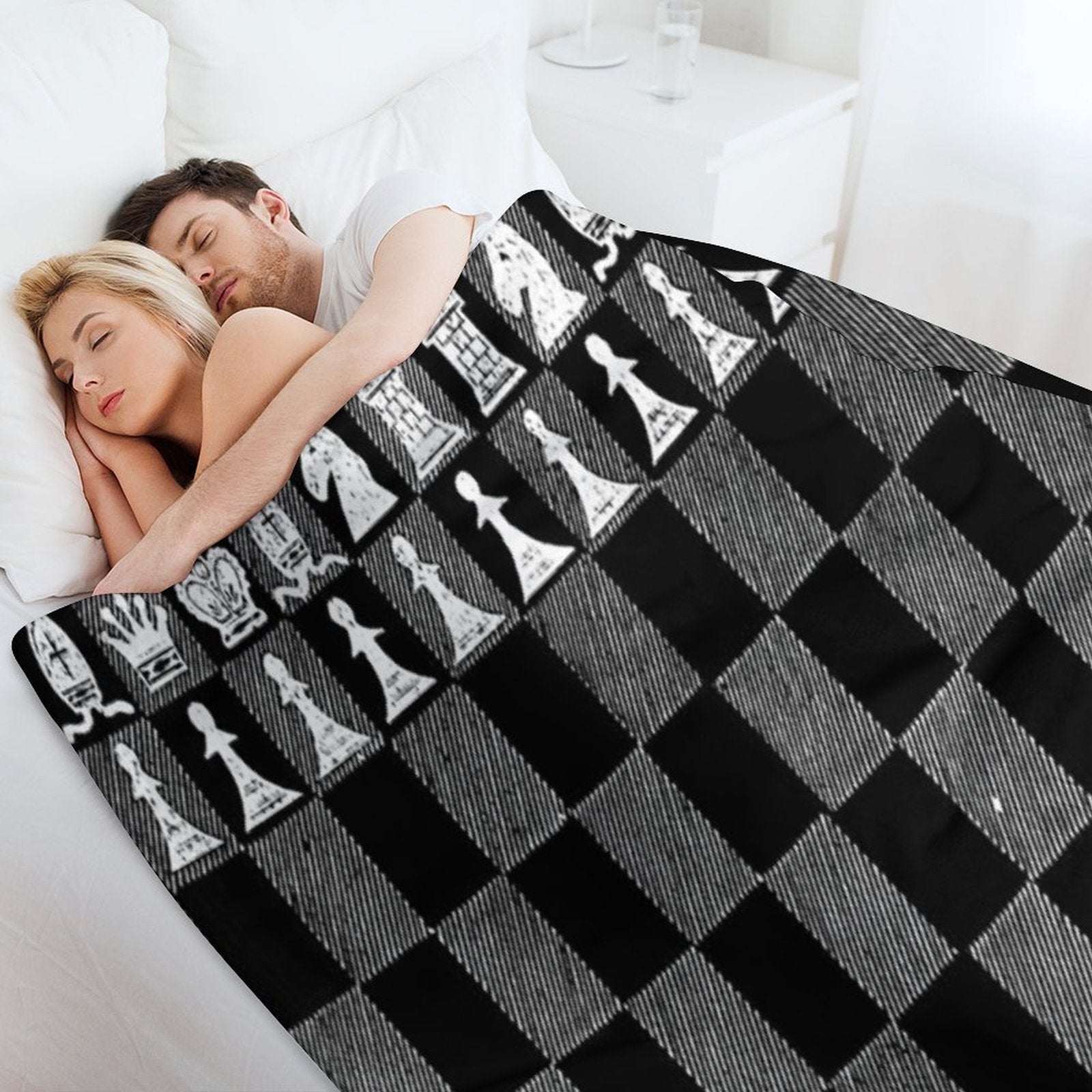 Chess Fan, Chess Player, Grand Master of Chess - White Shrink-resistant Throw Blanket
