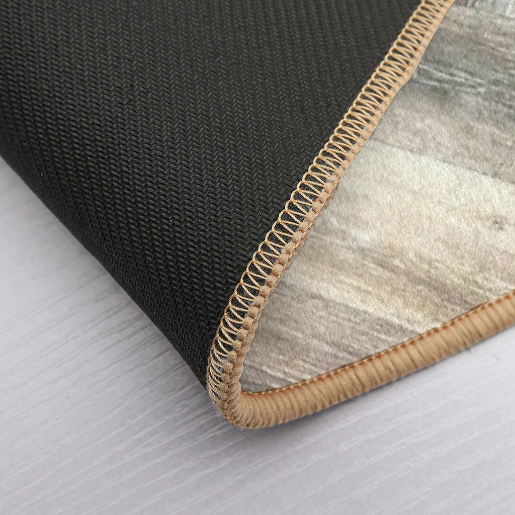 Contemporary Caramel Brown Grey Beige Farmhouse Barn Wood  Odorless Bath Mat