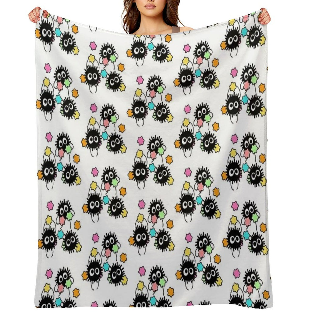 Happy Soot Sprites Shrink-resistant Throw Blanket