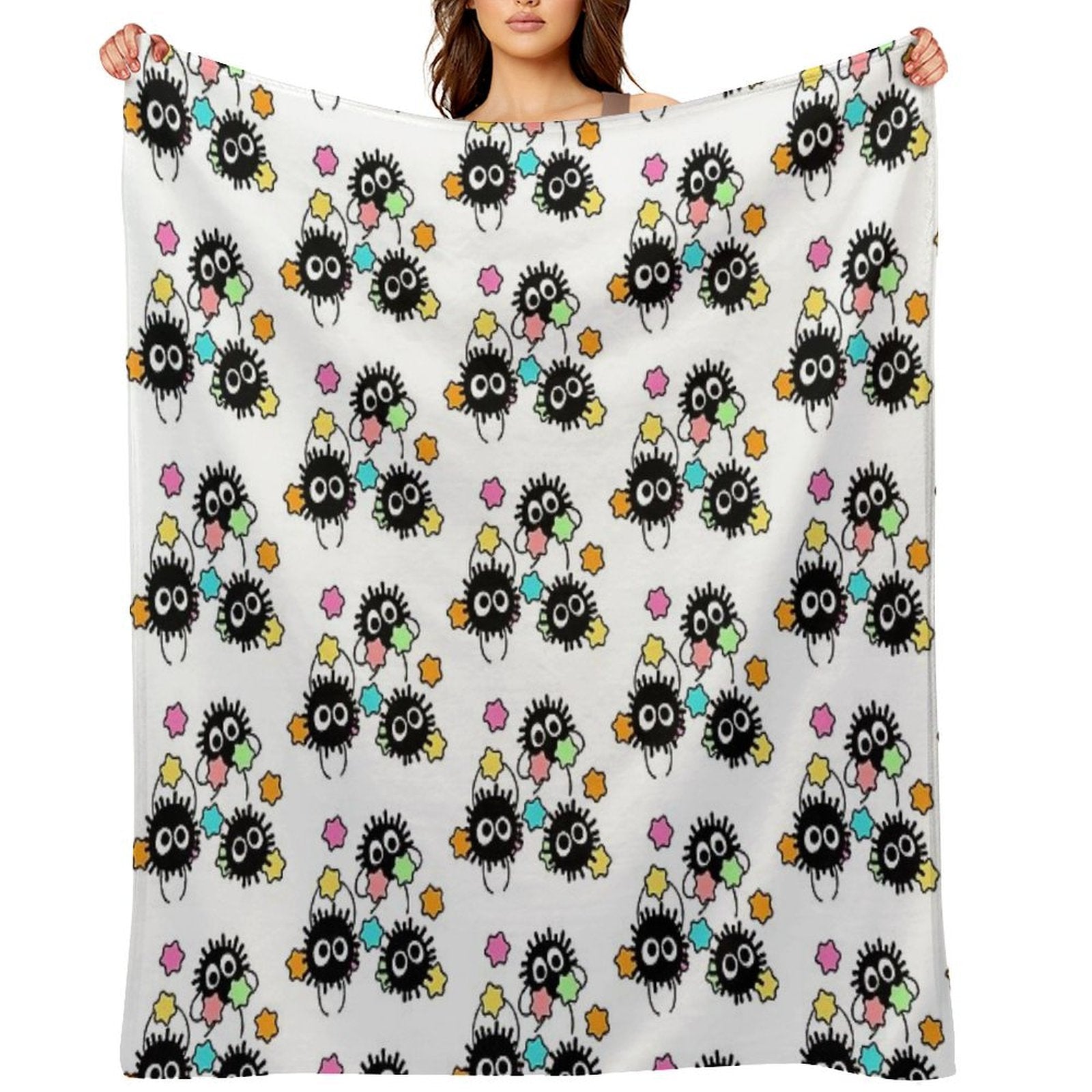 Happy Soot Sprites Shrink-resistant Throw Blanket