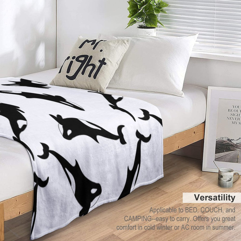 Orca Killer Whale Eco-conscious Throw Blanket