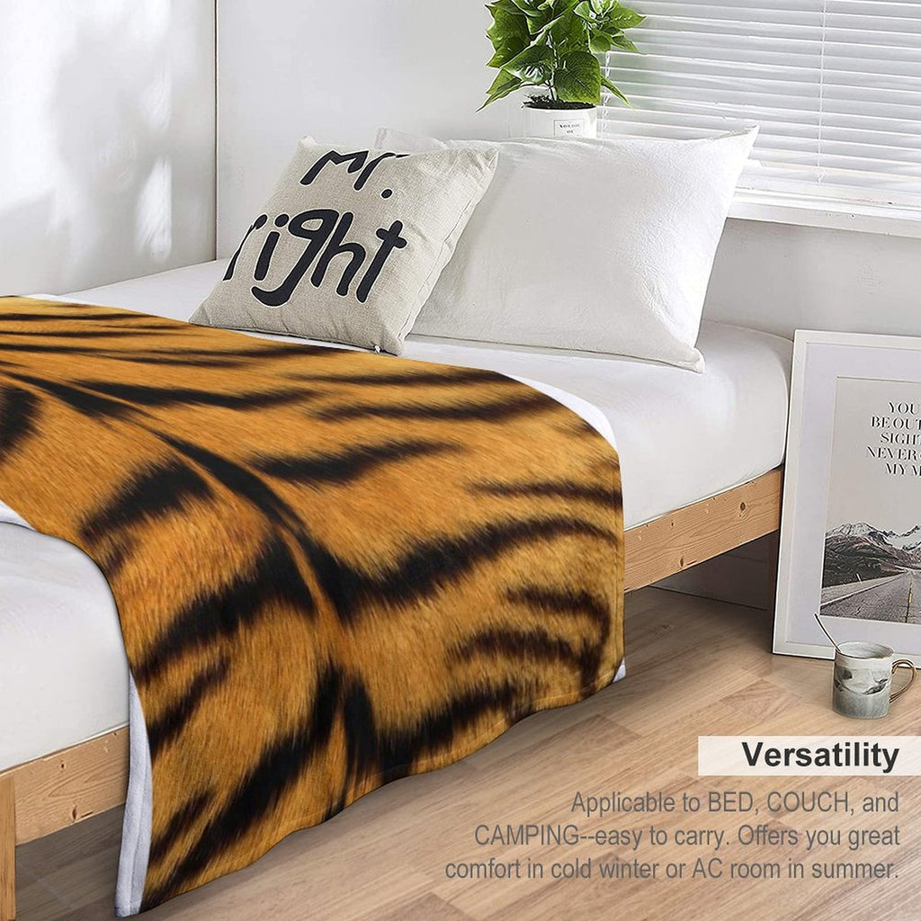 Tiger Skin Design. Animal Skins As A Design. Plush Throw Blanket