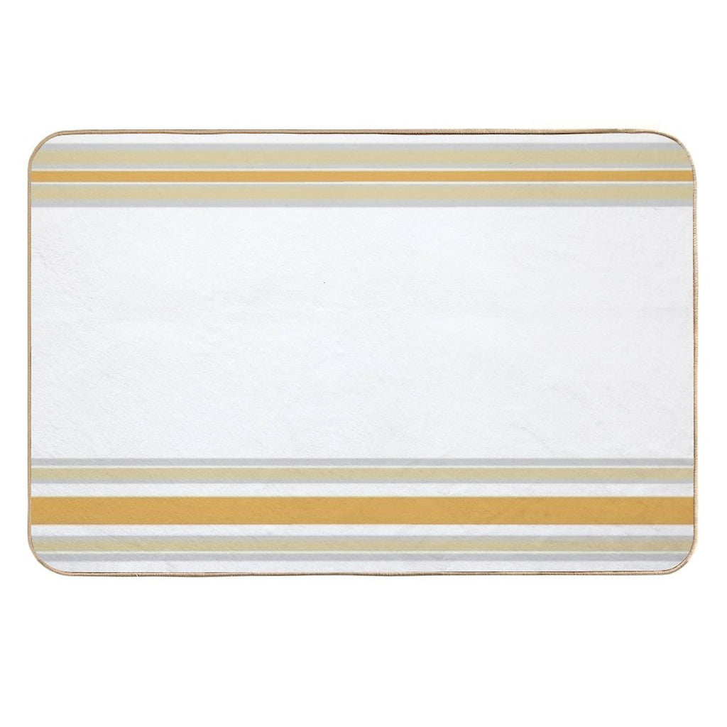 Line Art Neutral Yellow  Pet-Safe Bath Mat