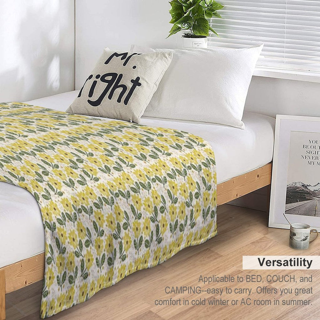 Golden Bloom All-season Throw Blanket
