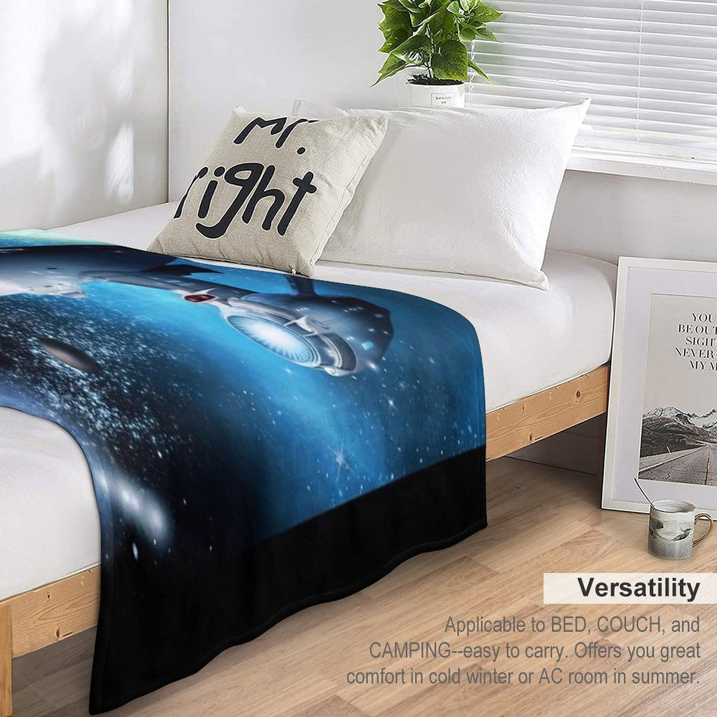 Enterprise A - Where Silence Has Lease Eco-conscious Throw Blanket