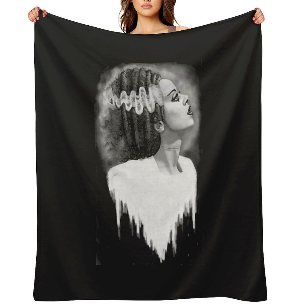 Bride of Frankenstein Travel-friendly Throw Blanket
