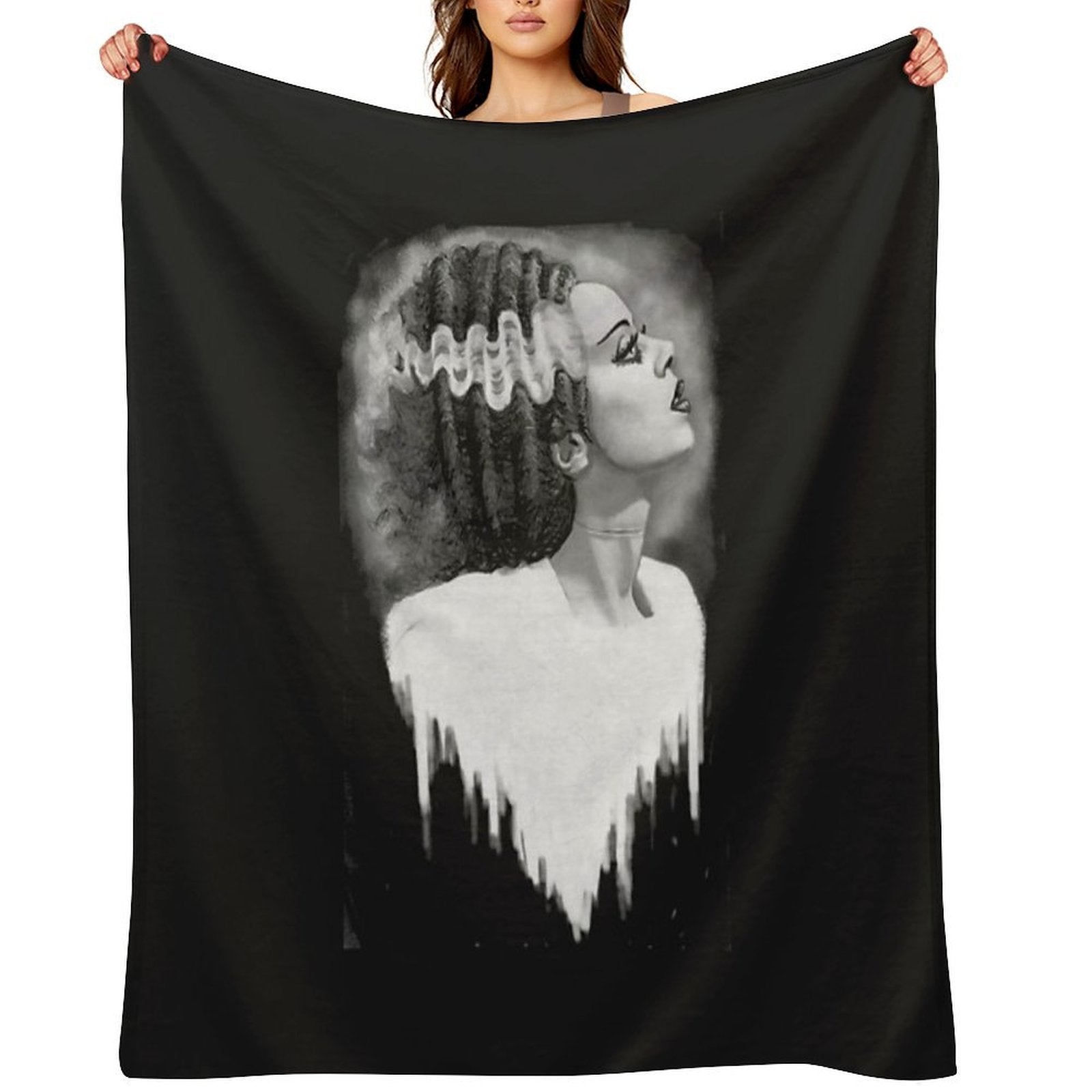 Bride of Frankenstein Travel-friendly Throw Blanket