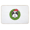 Cute Boston Terrier Merry Christmas Tree Funny Hello Winter Essential T-Shirt  Rapid-Drying Bath Mat
