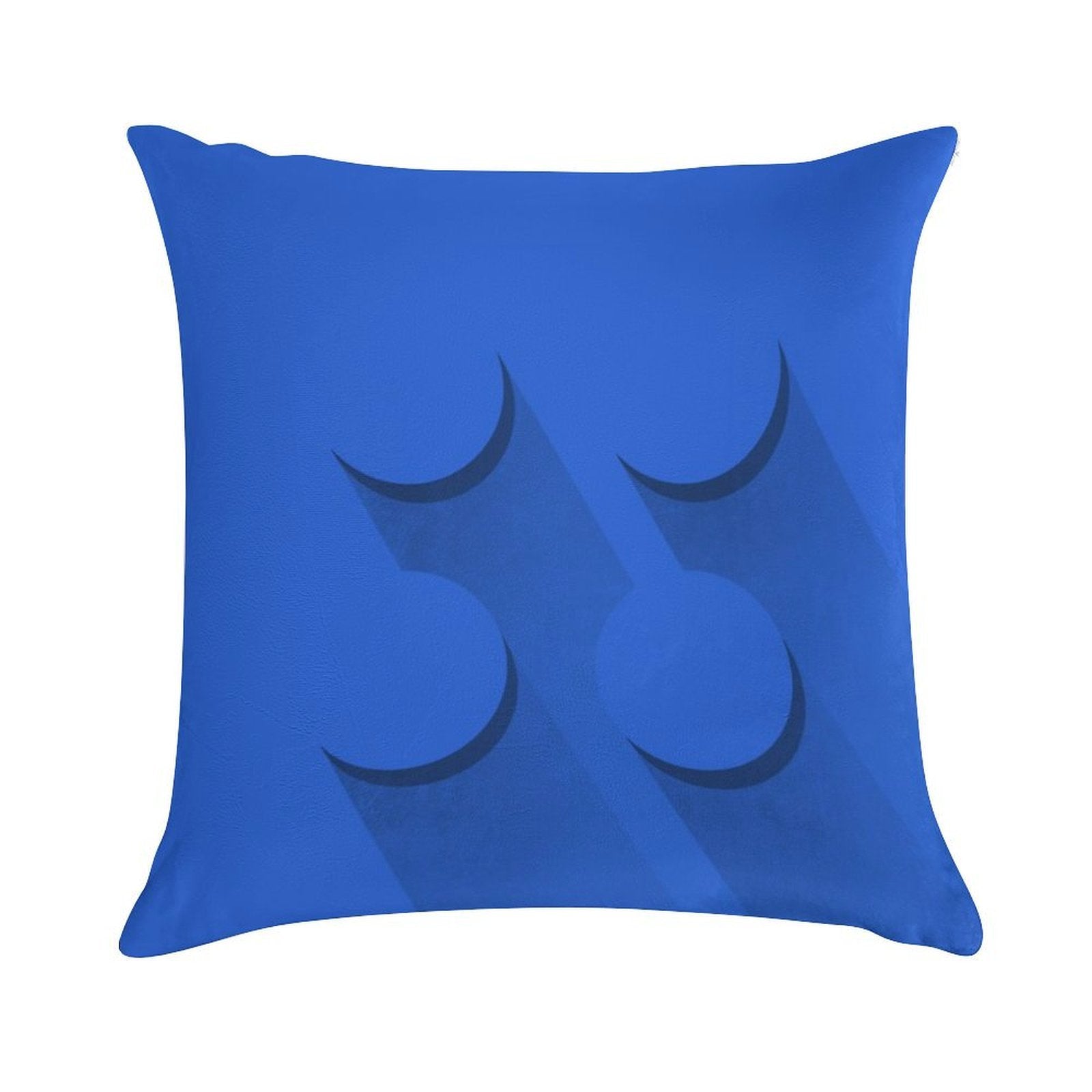 Blue Brick Soft Reinforced Edging Throw Pillow