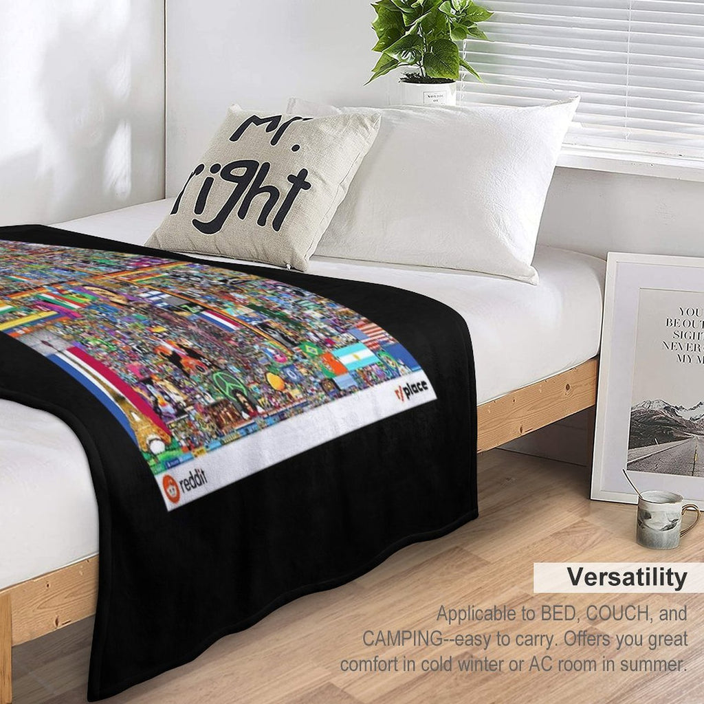 Rplace - Reddit Digital Art - 2022 Sustainable Throw Blanket