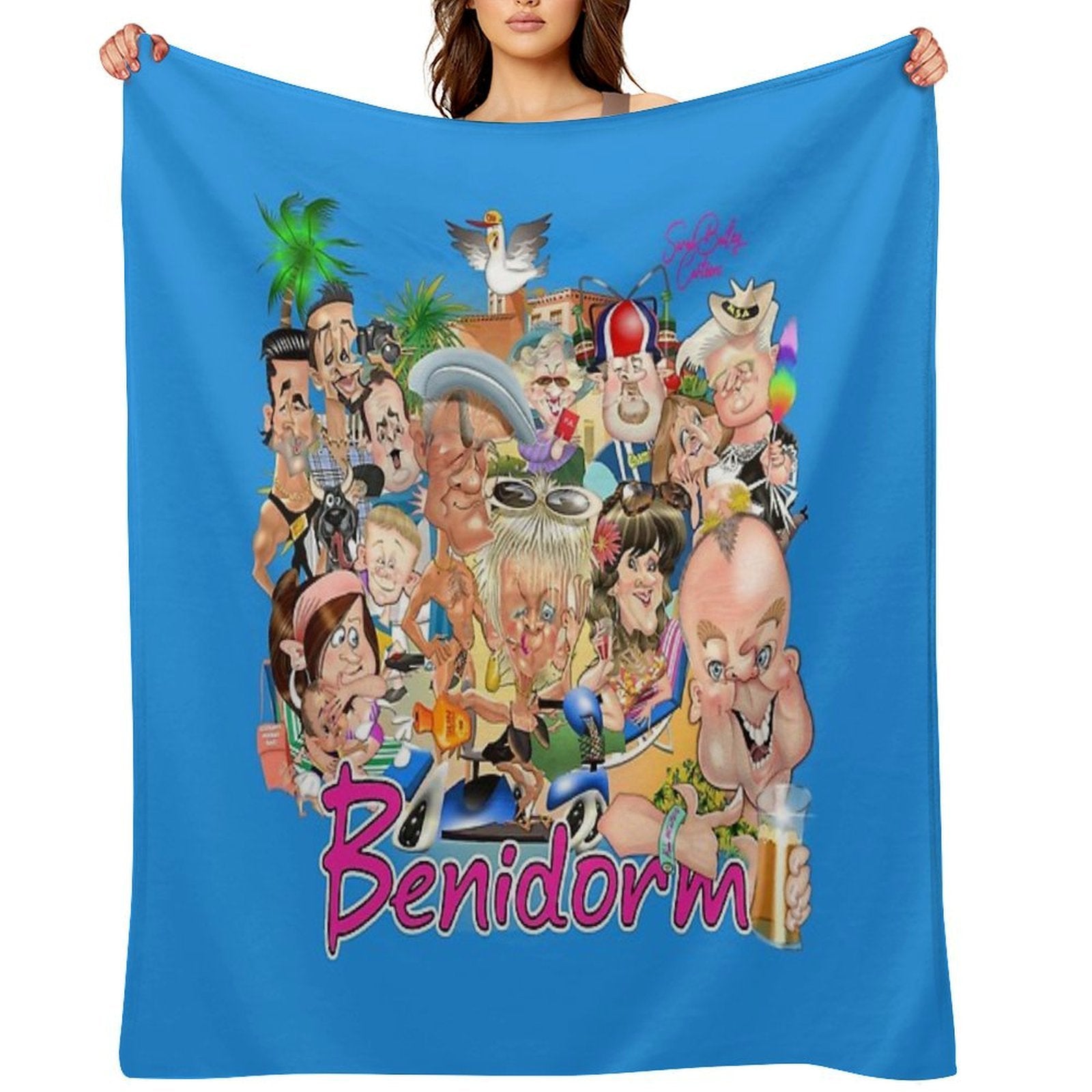 Benidorm! Plush Throw Blanket