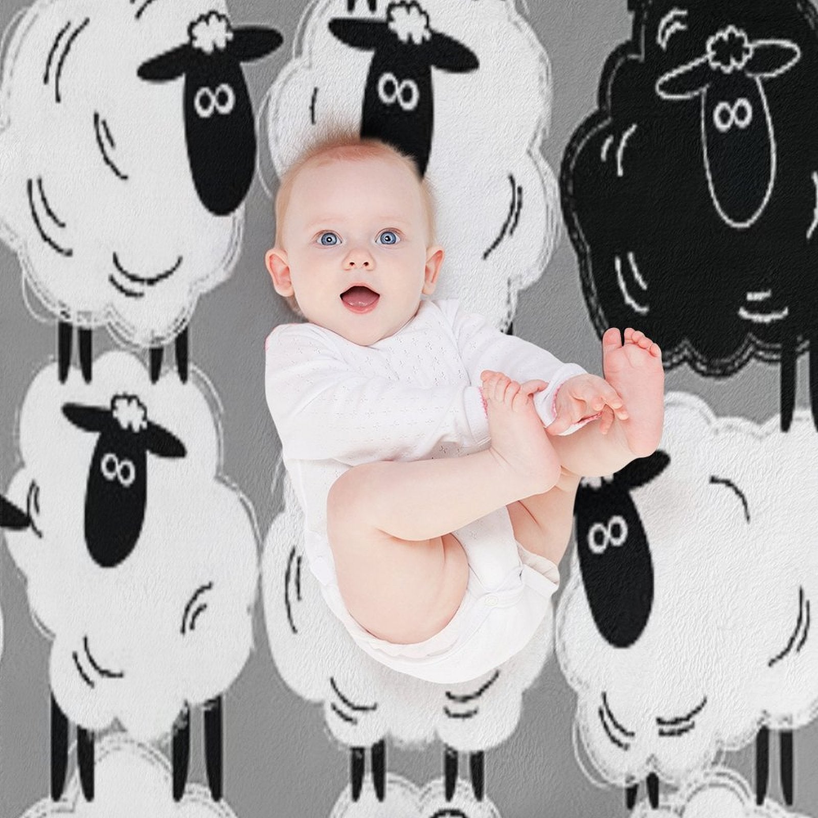 Black Sheep #1 - By Sheep Well Wrinkle-free Throw Blanket