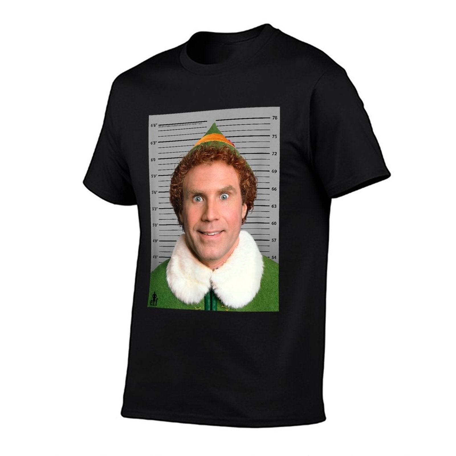 Elf Buddy Hobbs As Will Ferrell Mugshot Christmas Movie  Quick-drying T-Shirt