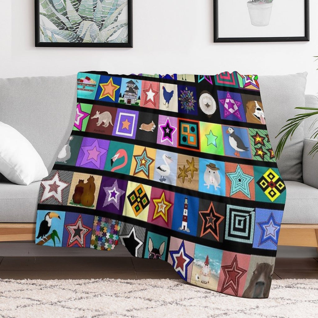 Collage Eco-conscious Throw Blanket
