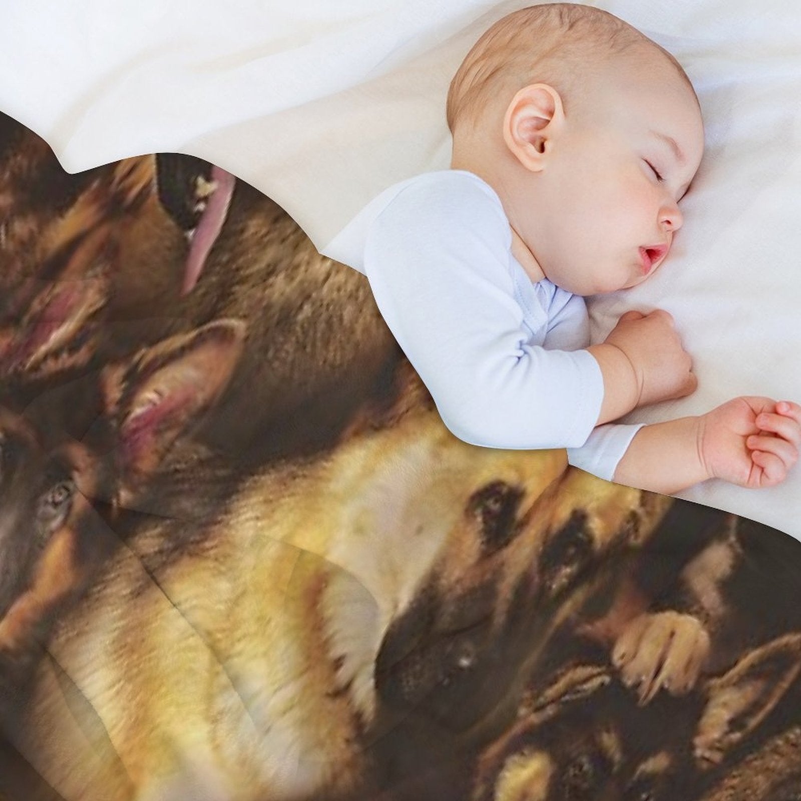 German Shepherds Sustainable Throw Blanket