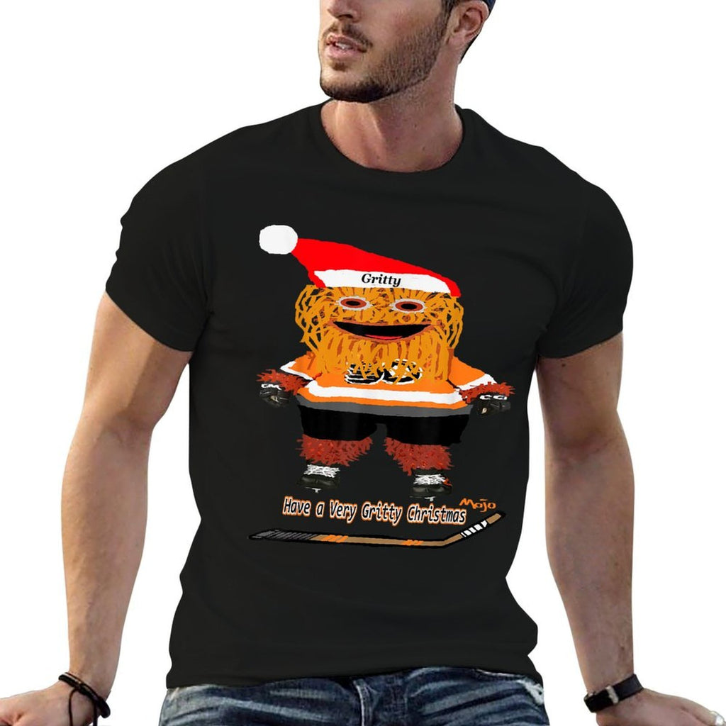 Have A Very Gritty Christmas Fun Philadelphia Hockey  Tagless Design T-Shirt