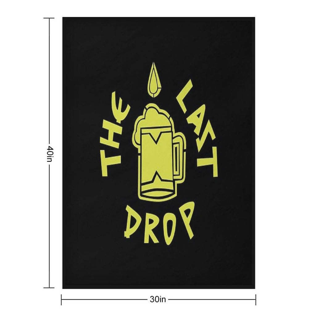 The Last Drop (Thematic Neon Green- Black BG) Travel-friendly Throw Blanket